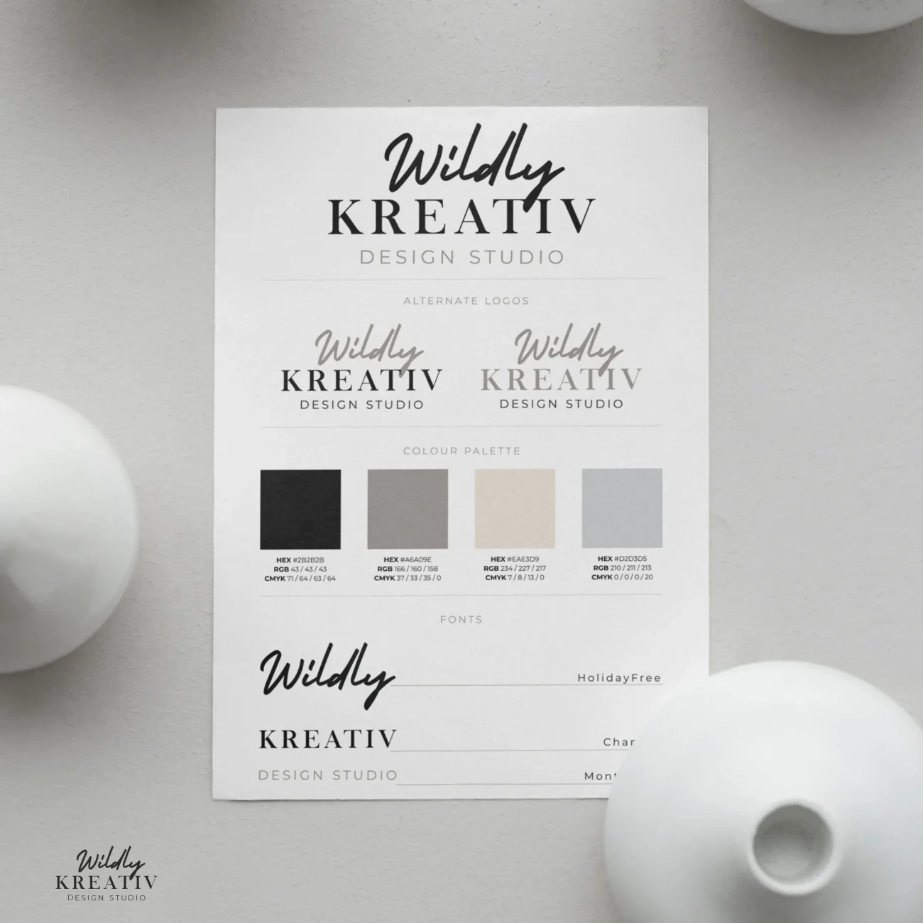 Wildly Kreativ Brand Style Guide Design 1